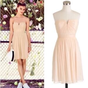 J.Crew $228 100% silk Nadia strapless dress-BA4
